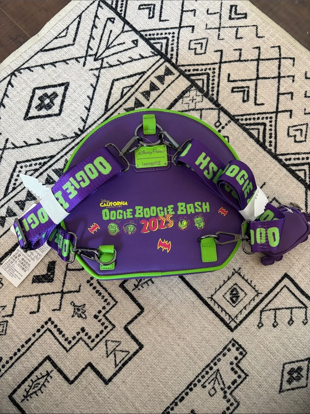 NWT 2025 Glow In The Dark Oogie Boogie Backpack Crossbody Bag & Matching Ears